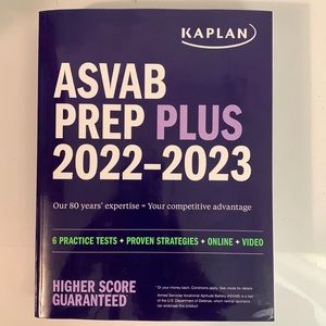 ASVAB Prep Plus 2022–2023: 6 Practice Tests + Proven Strategies + Online + Video